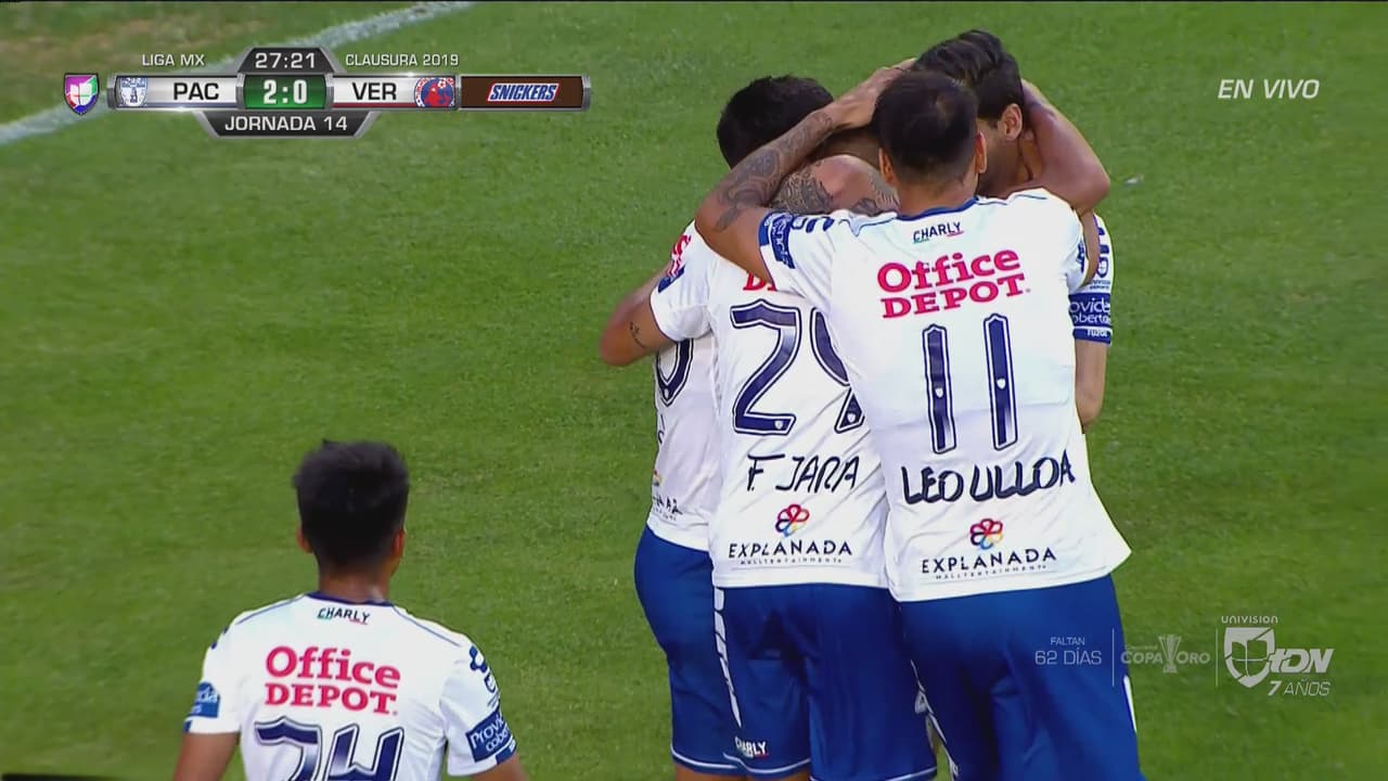 !A cinco de Caballero! Jara con la cabeza y ya es goleada para los Tuzos