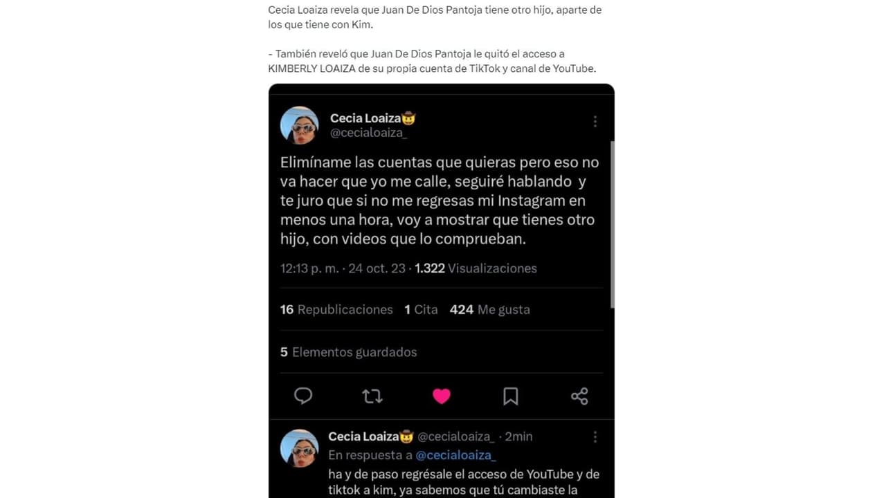 Prima de Kimberly Loaiza asegura que JD Pantoja tiene un hijo con otra mujer.