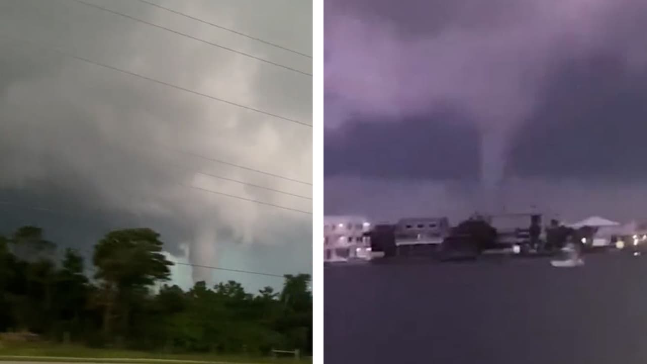 Captan impresionante tromba marina en Florida