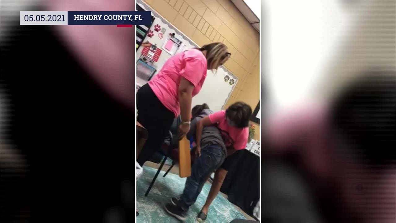 Un grupo de padres apoya a la directora de escuela que le pegó con una tabla a una niña de 6 años