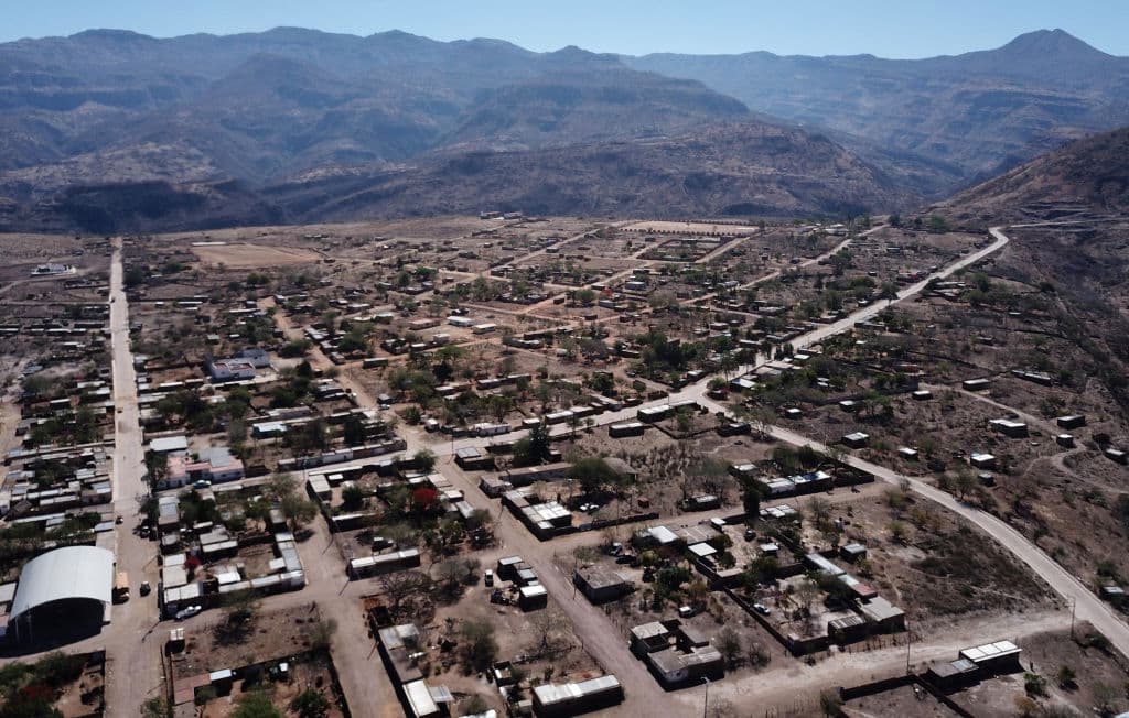 Una vista aérea de la comunidad Tuxpan de Bolaños.