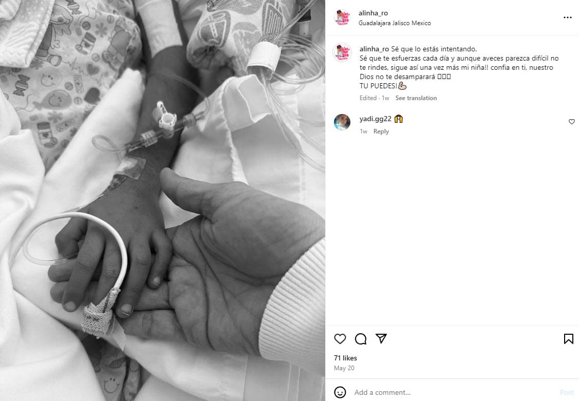 La lucha de Alinha, la hija de Martín Rodríguez.