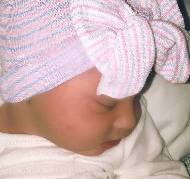 Esta es la primera foto que los orgullosos padres compartieron de Sofía Andrea. ¡Hermosa!