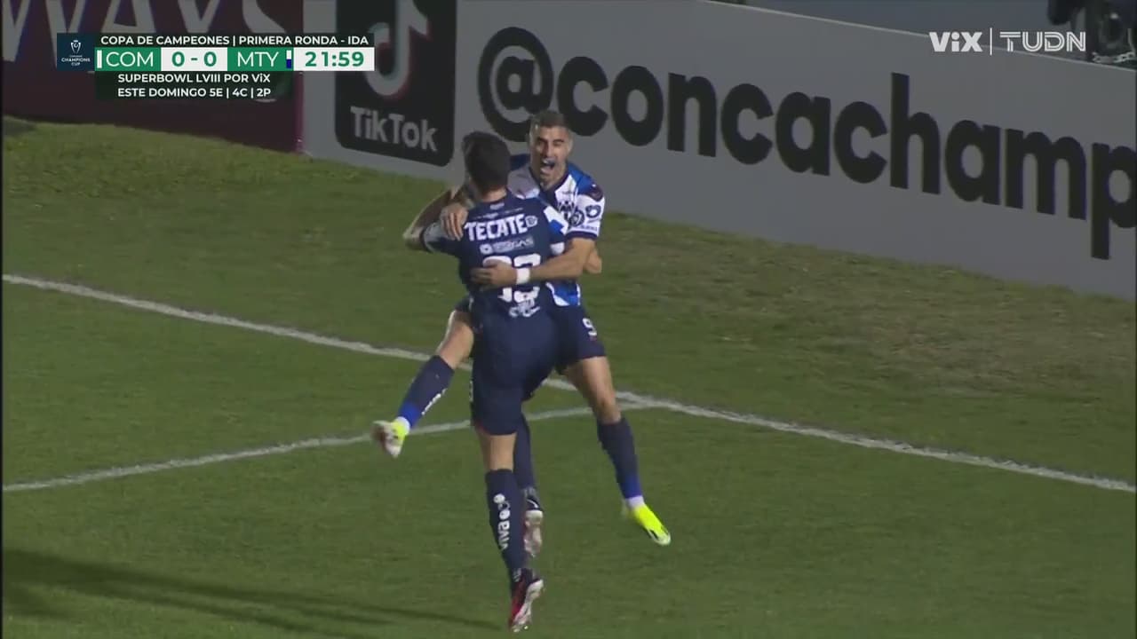 ¡Gol de Rayados! Berterame adelanta a Rayados con el 0-1