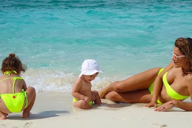 Su instagram está lleno de fotos muy tiernas al lado de sus angelitos.