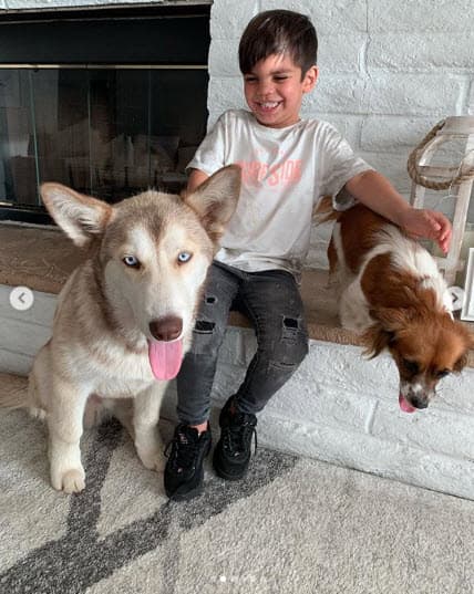 Alejandra Espinoza publicó dos fotografías donde se puede ver que el pequeño Matteo otra vez estaba feliz junto a Aquiles. Además, agradeció a la seguidora que ayudó a encontrarlo.