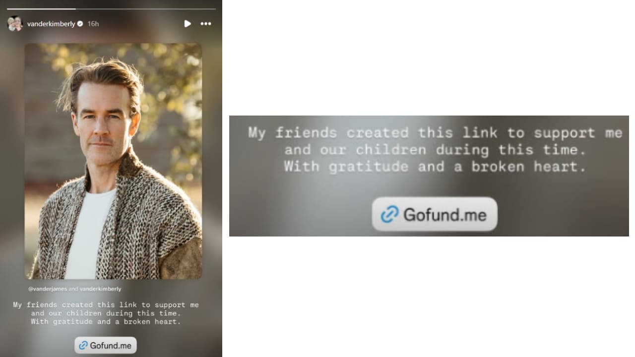 La viuda de James Van Der Beek agradece donaciones.