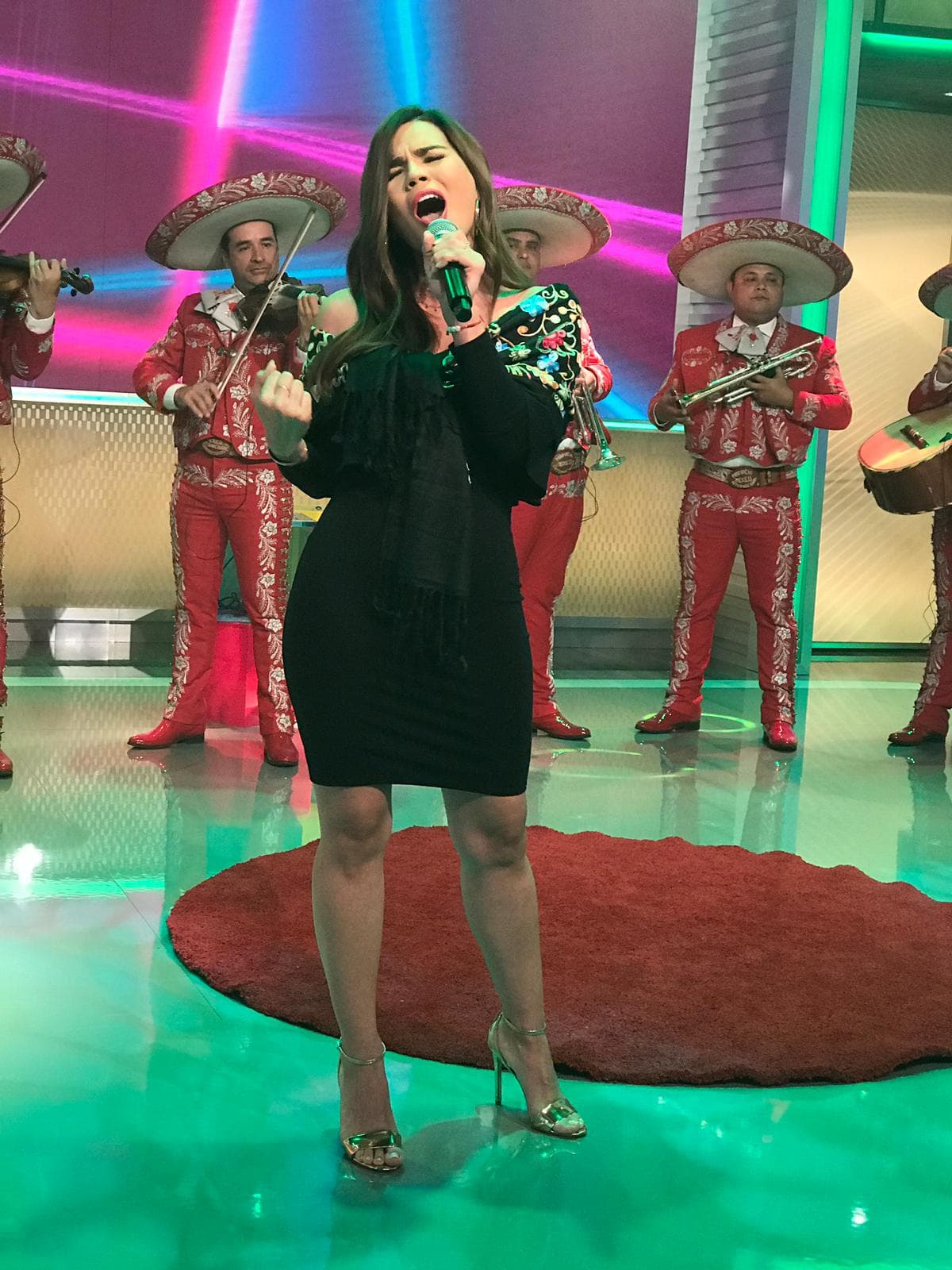 Las preguntas de Doña Meche sonrojaron a la presentadora, ya que insistió en saber si dedicaba la canción a Carlos Ponce (con quien recientemente terminó su relación). ¿Será que se habrá inspirado en su separación amorosa para interpretar con tanto sentimiento?
<br>