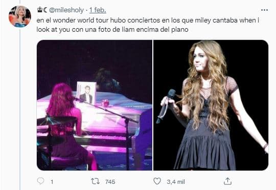 Miley y Liam hilo de Twitter