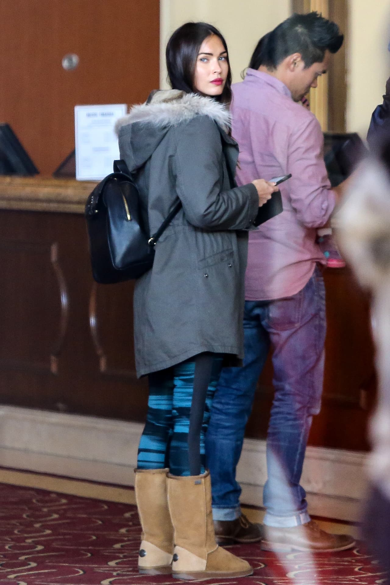 Cuando Megan se percató de las cámaras, no parecieron agradarle mucho.