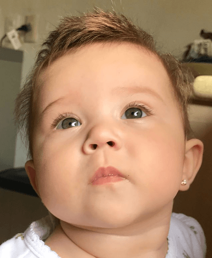 "Mi amor chiquito cumple 7 meses hoy. ¡Lo más bello de la mamá!", escribió el pasado 28 de julio.