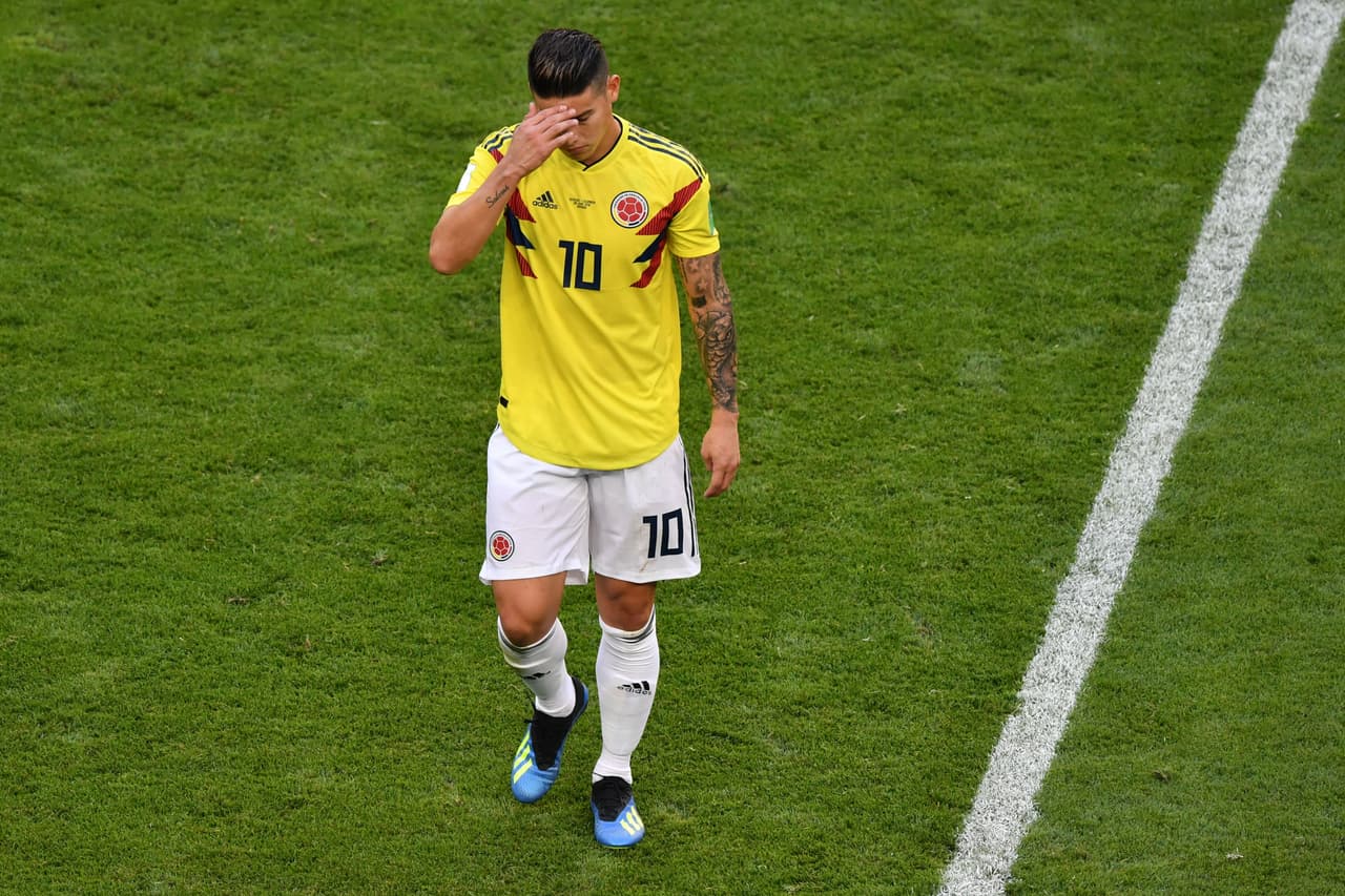 James Rodríguez: no brilló en el Mundial de Rusia y no fue ni la sombra de lo que hizo en Brasil 2014.