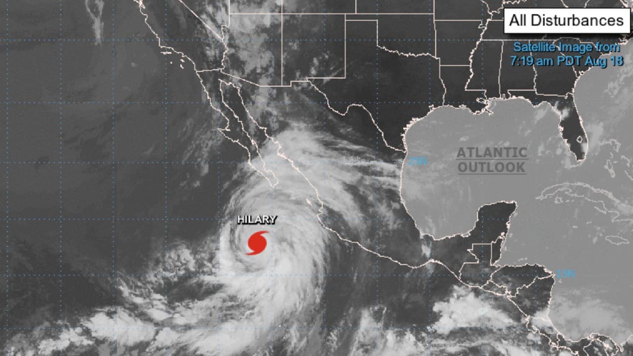 Huracán Hilary ya es categoría 4 y podría afectar Arizona durante el fin de semana