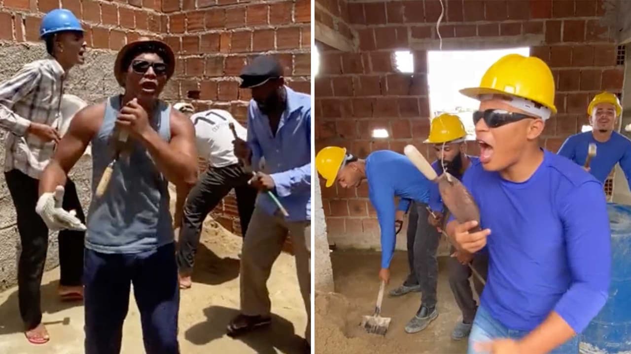 Estos albañiles usan sus herramientas para tocar 'covers': son los nuevos ídolos de TikTok