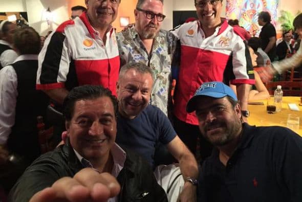 El productor de la telenovela, Nicandro Díaz, no podía faltar a tan emocionante evento.