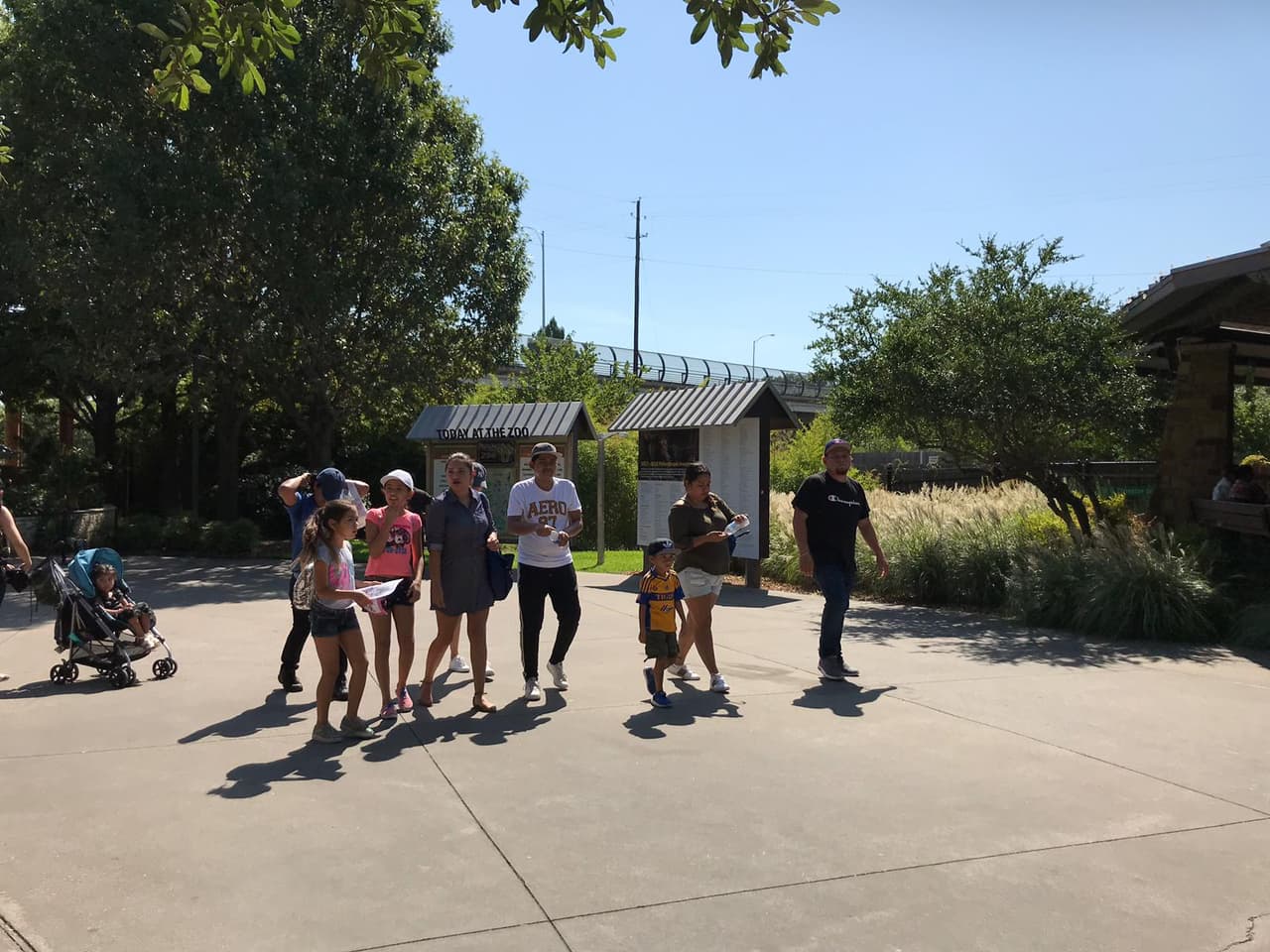 Una gran cantidad de jovenes no se inmutaron del calor para disfrutar de un gran día en el zoológico.