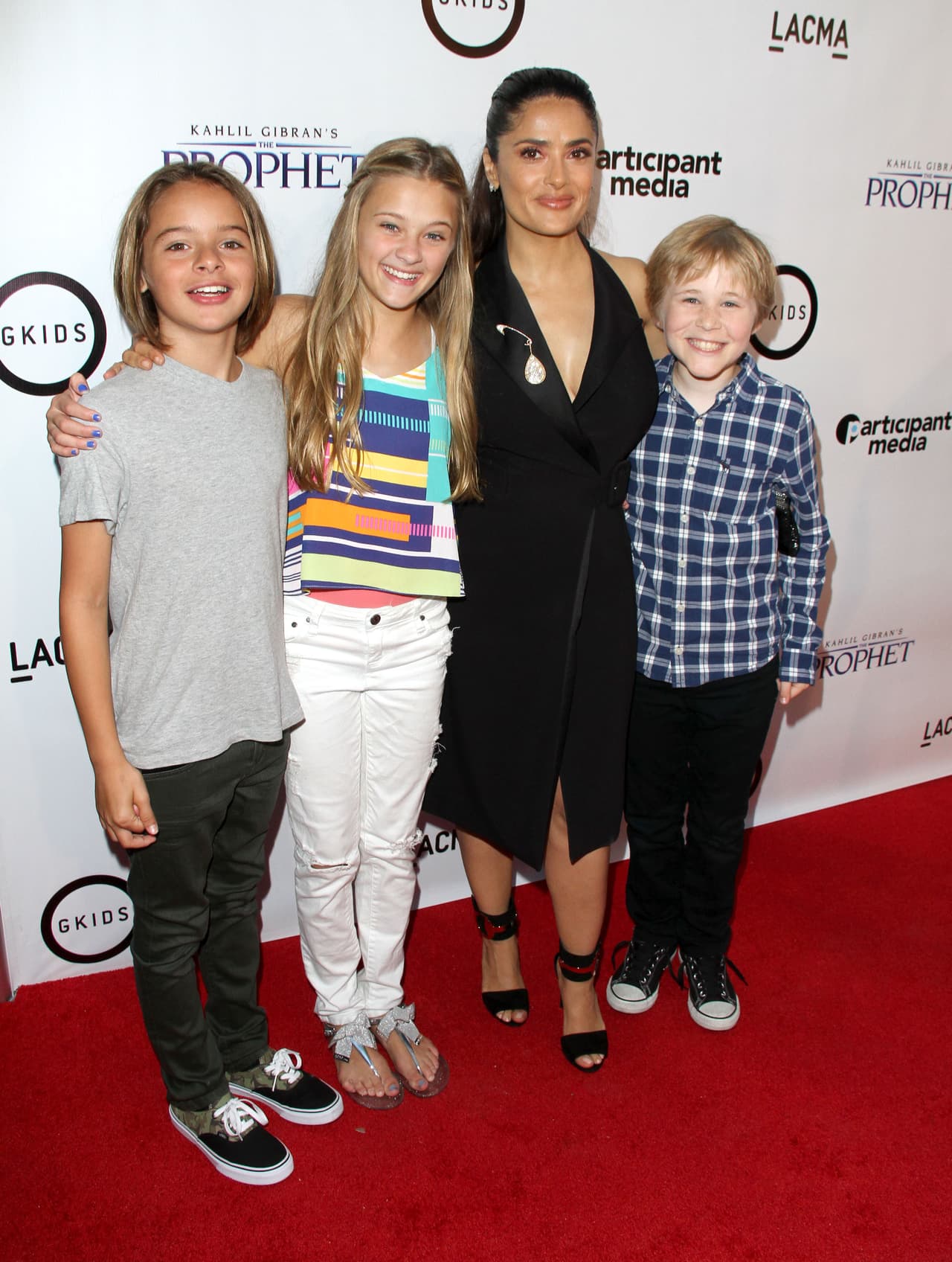 Hayek llevó a su adorada nena al estreno de la cinta 'The Prophet' y sin duda robaron cámara.