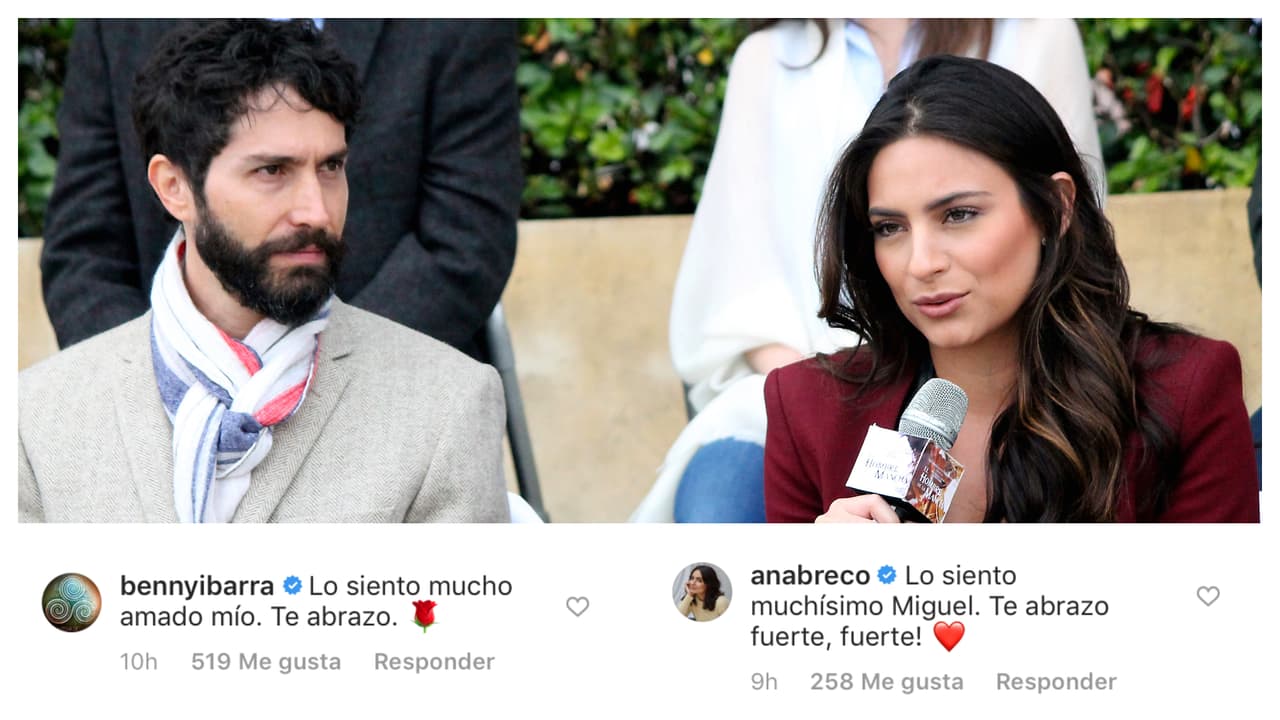 El cantante Benny Ibarra y la actriz Ana Brenda Contreras también lo abrazaron desde lejos.