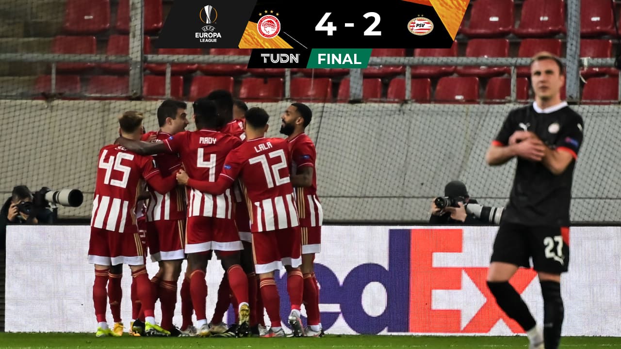 ¡Partidazo en El Pireo! Olympiakos tunde al PSV del Guti