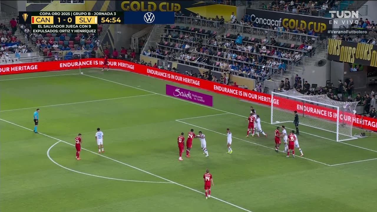 ¡GOL!  anota para Canadá. Tajon Buchanan