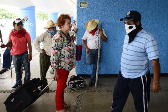 Los pasajeros no se mostraban molestos por las afectaciones que la manifestación representó.