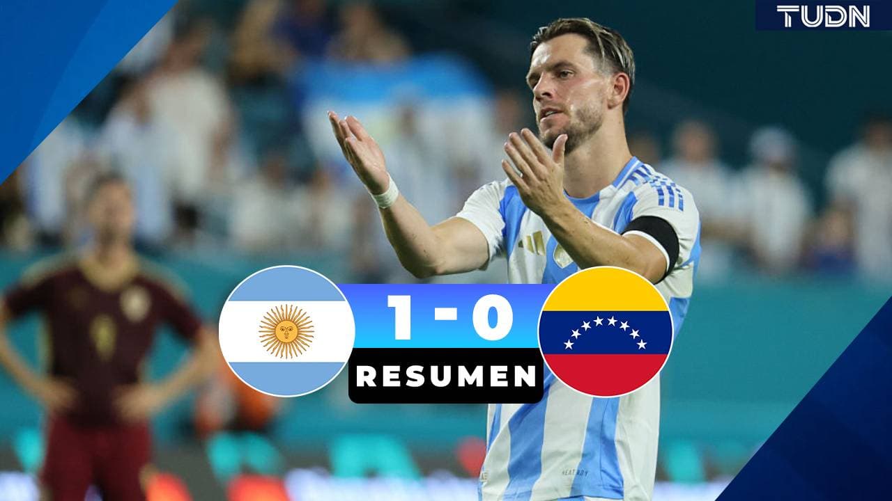 Resumen | Argentina, sin Messi, derrota a Venezuela en partido amistoso