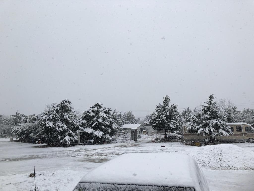 El paso de este frente frío por el norte de Texas está dejando un paisaje increíble.