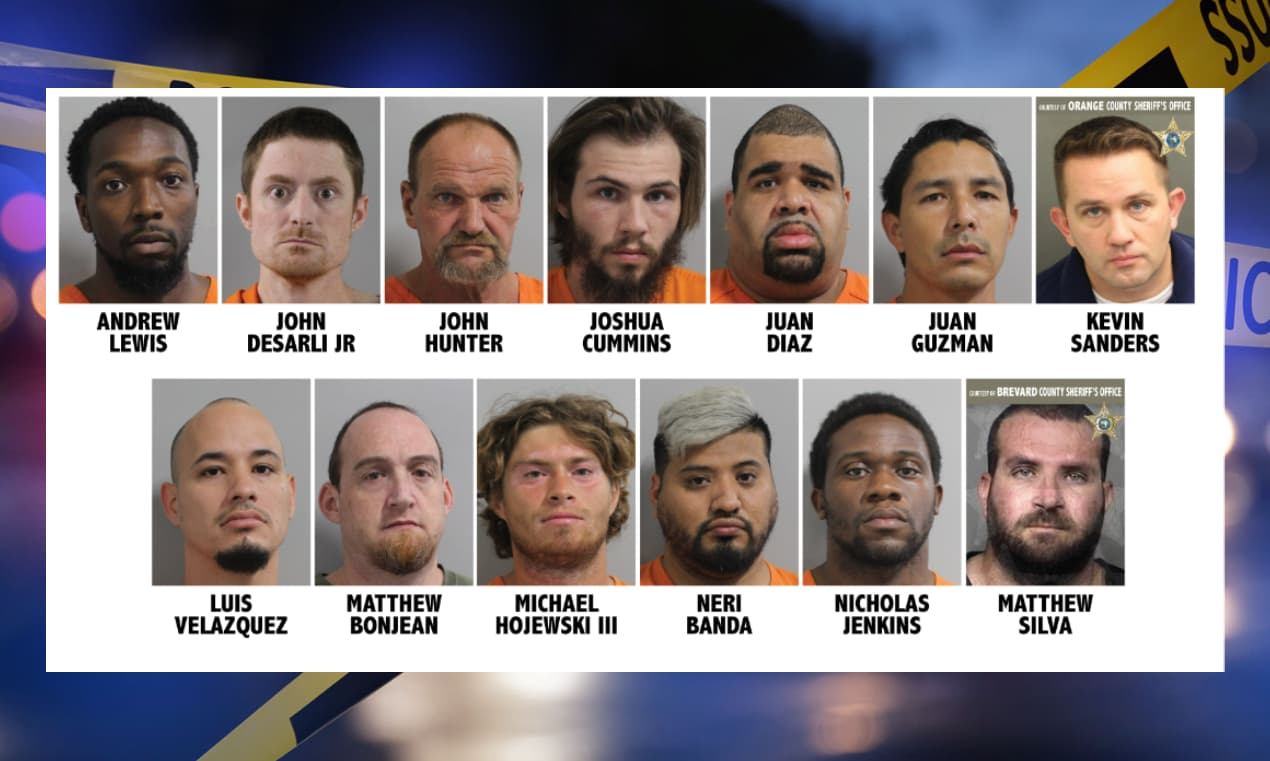 13 hombres arrestados por buscar relaciones sexuales con menores de edad en Florida Central