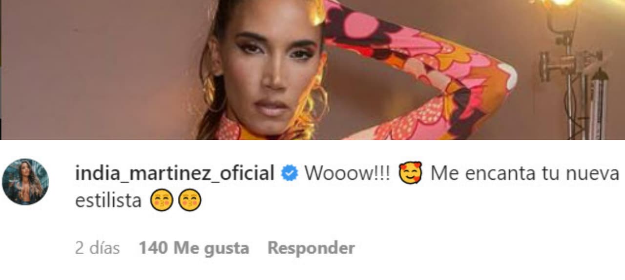 La cantante India Martínez también reaccionó: "Me encanta tu nueva estilista".
<br>