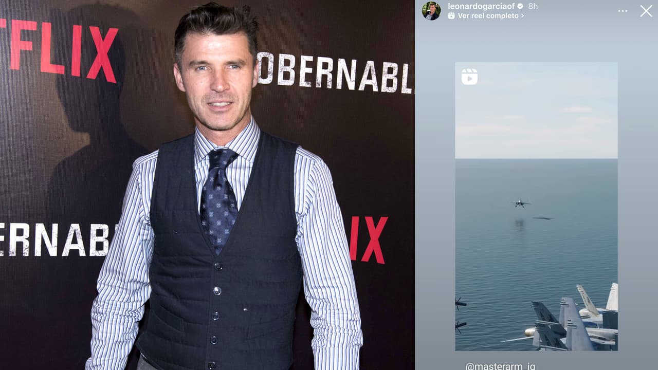 Leonardo García publicó un video de un portaaviones solo un par de horas antes de conocerse la muerte de su padre, Andrés García.