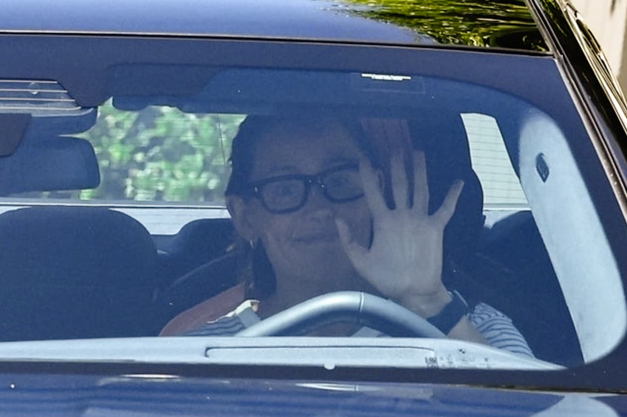 Jennifer Garner dejando la casa de Ben Affleck.