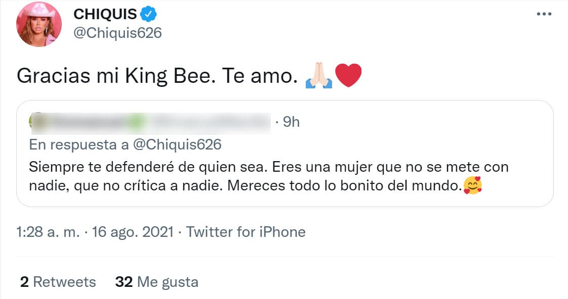 Algunos fans de la cantante comenzaron a darle apapachos de manera virtual, los cuales ella agradeció. 
<br>