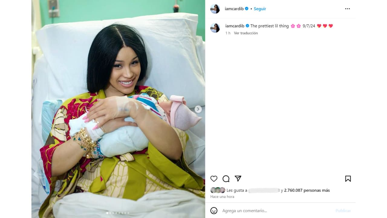 Así anunció Cardi B el nacimiento de su tercer hijo.
