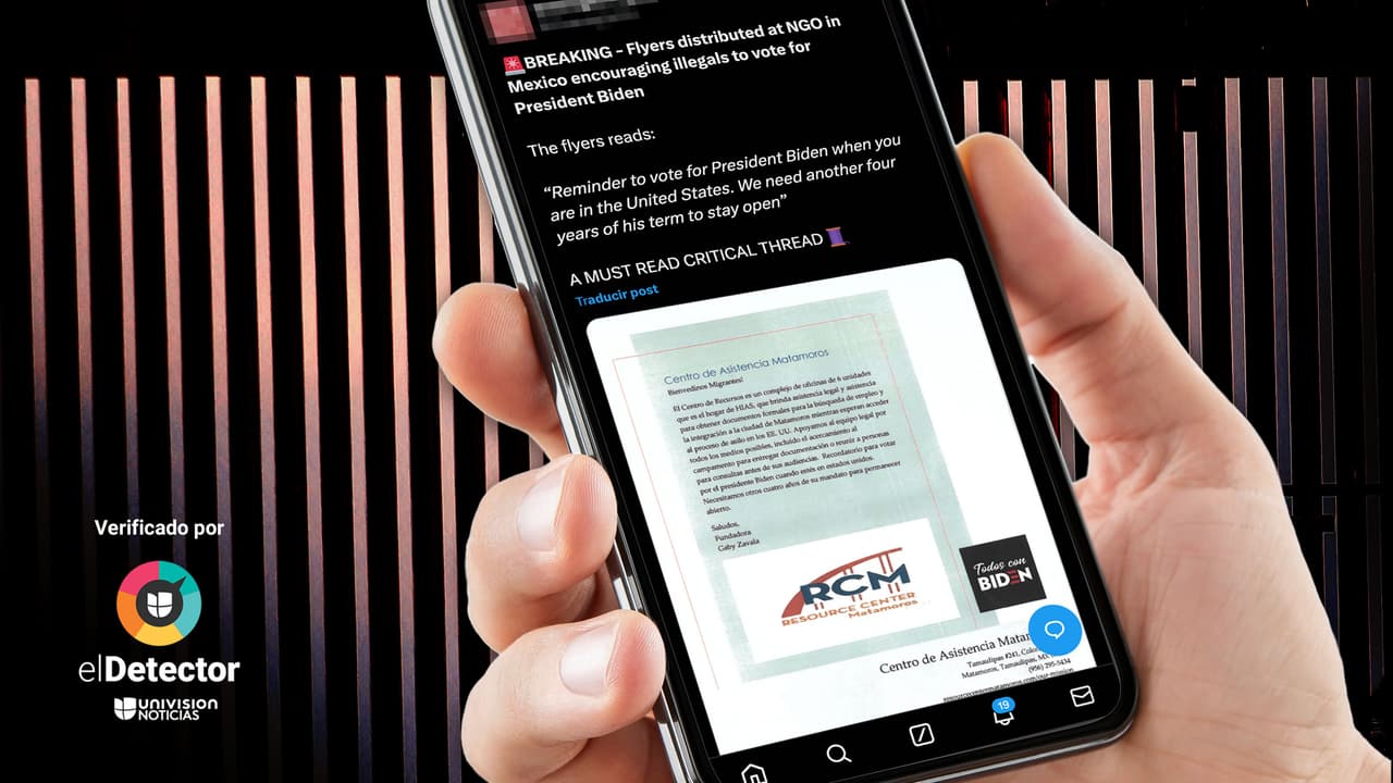 Lo que sabemos de los volantes atribuidos a una ONG fronteriza que instan a migrantes a votar por Biden