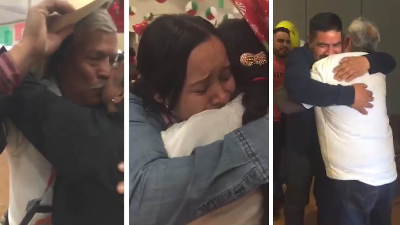 Entre lágrimas de alegría, familias mexicanas se reúnen tras años de separación