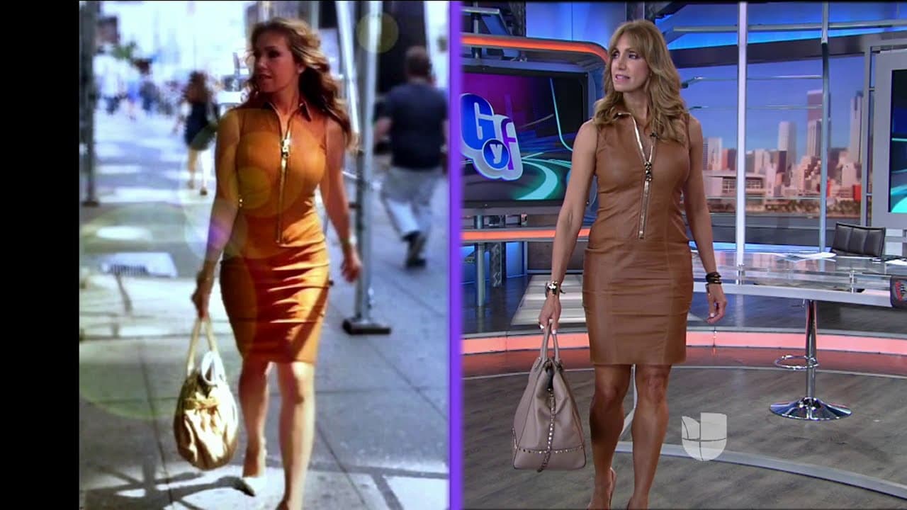 Ya en otra ocasión imitó este look de Thalía, incluyendo hasta la pose, durante una emisión de El Gordo y la Flaca.