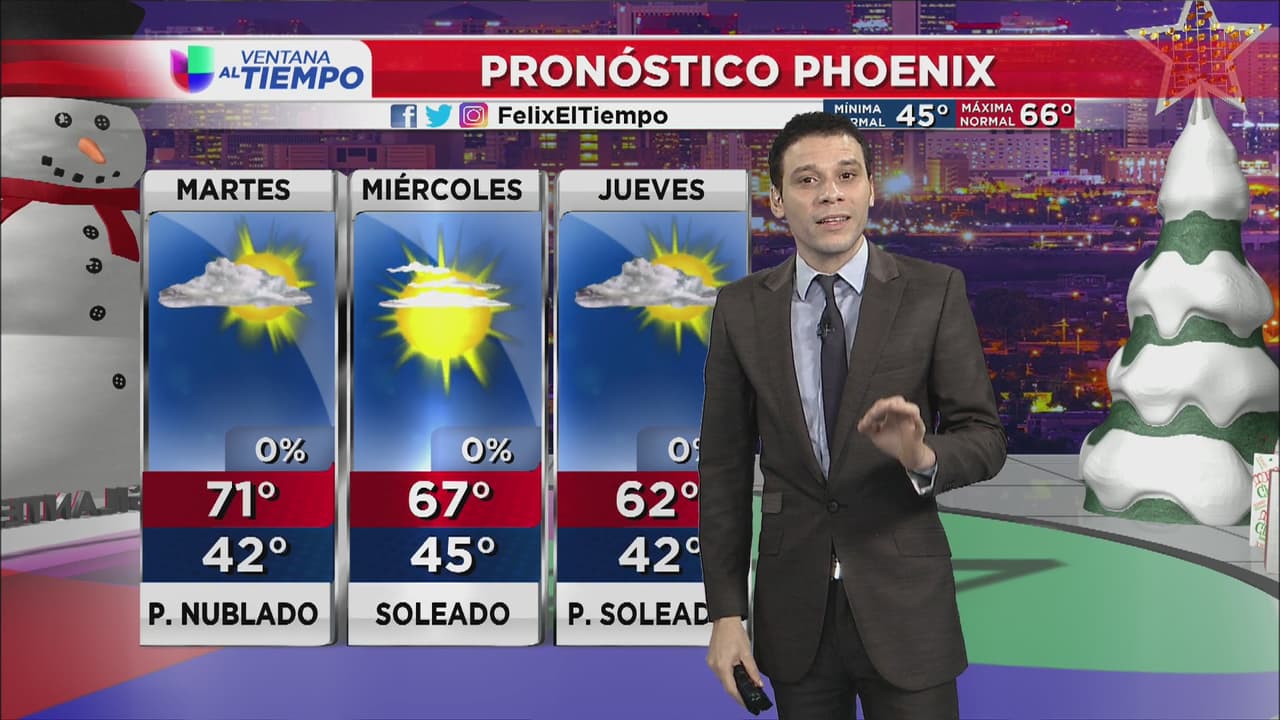 Martes con nublados ligeros en Arizona