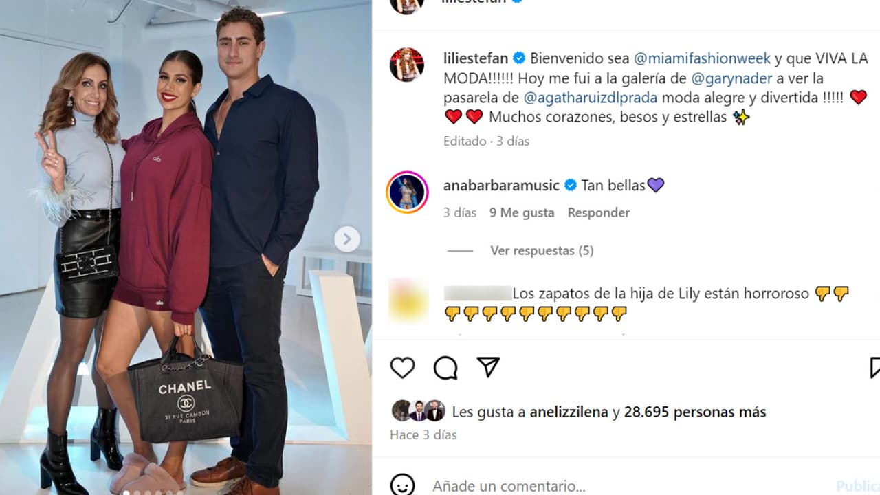 Sean Salazar, novio de Lina Luaces, se unió a Lili Estefan para acompañar a la joven modelo.