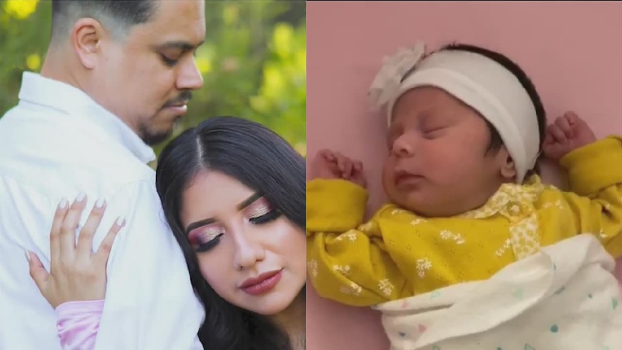 "Mi hija es un milagro": entre aplausos, la bebé milagro sale del hospital en brazos de su papá