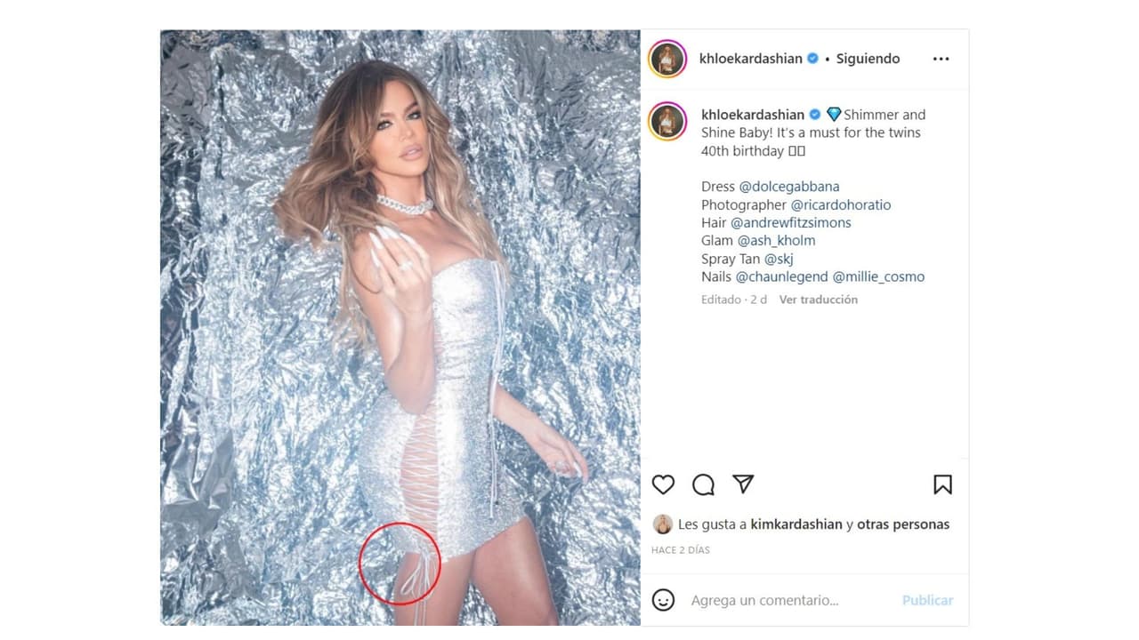Publicación de Khloé Kardashian por la que es señalada.