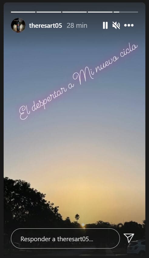 También compartió, este miércoles 1 de septiembre, la imagen del "despertar" de su "nuevo ciclo". 
<br>