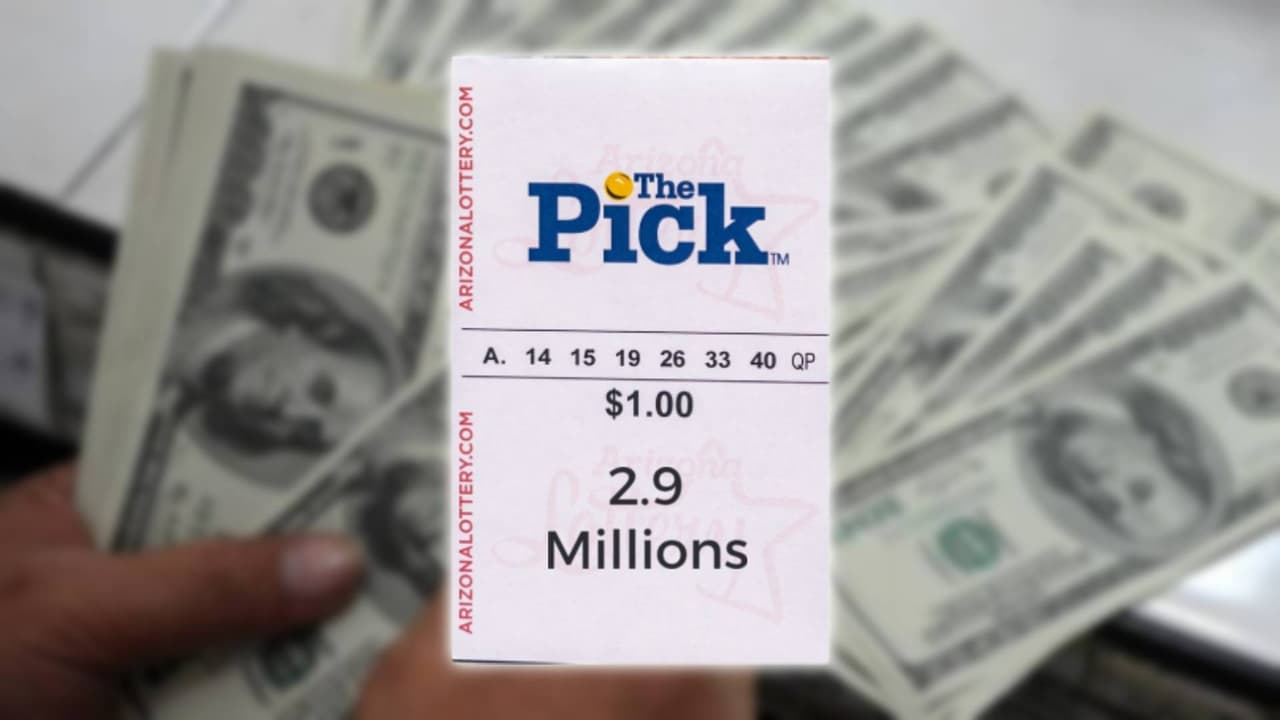 Un afortunado en 
<b>Queen Creek</b> se llevó a casa un premio de casi de 
<b>$2.9 millones de dólares</b>, después de acertar los números ganadores de la lotería The Pick, en el sorteo del 3 de julio. El boleto ganador fue comprado en Fry's Marketplace, sobre Ellsworth y Riggs Roads.