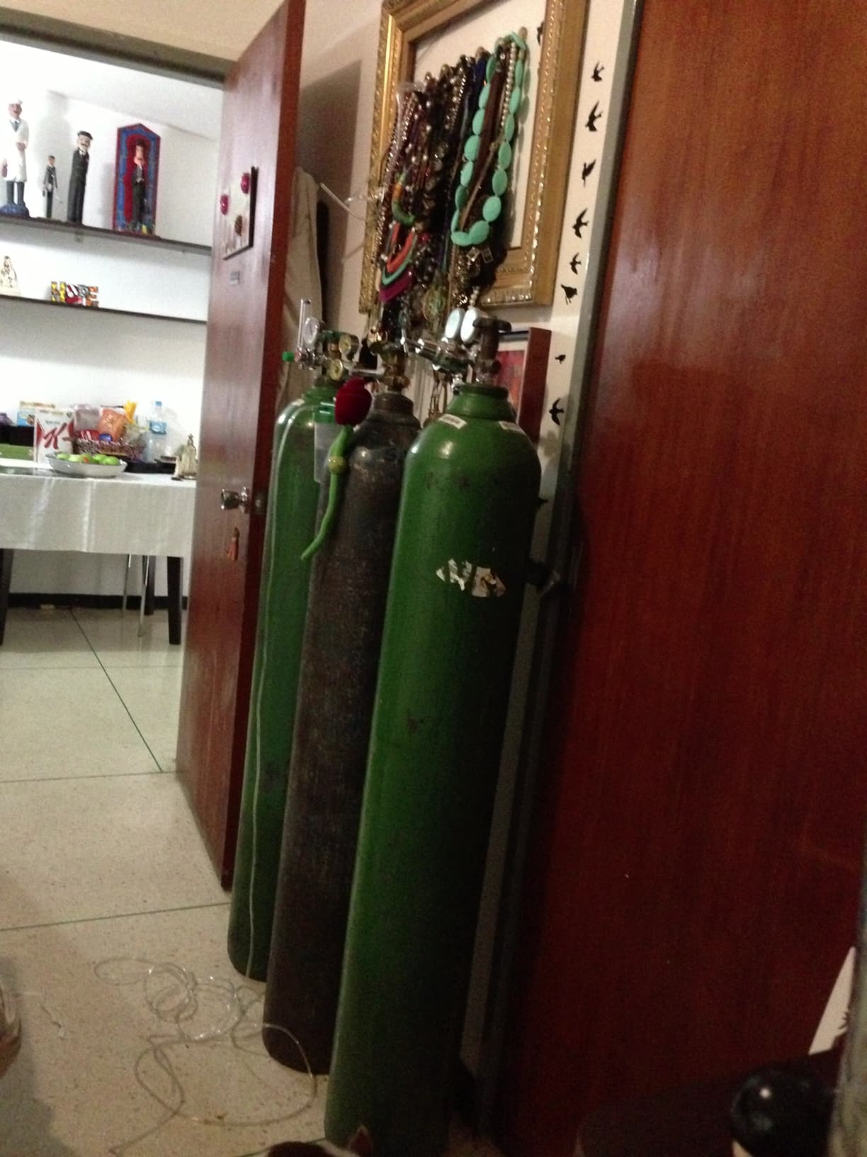 Las bombonas de oxígeno eran parte de su cotidianidad.