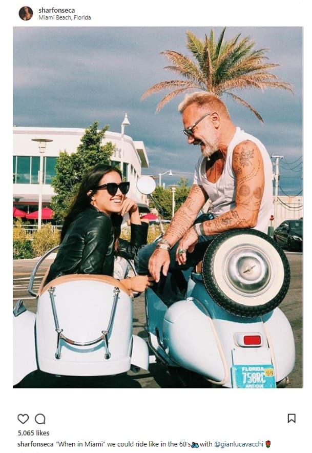 Después de aquellas primeras escenas, la modelo tomó por sorpresa a los seguidores del italiano, al verla acompañándolo constantemente. Paseban por las calles de Miami juntos y tomaban el sol en la playa en pareja.