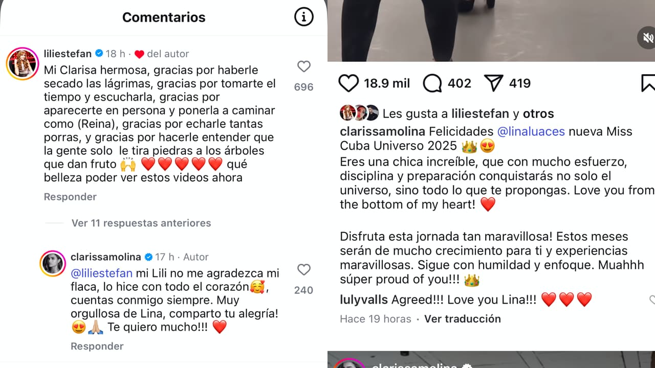 Lili Estefan agradeció a Clarissa Molina por el apoyo que dio a su hija, Lina Luaces.