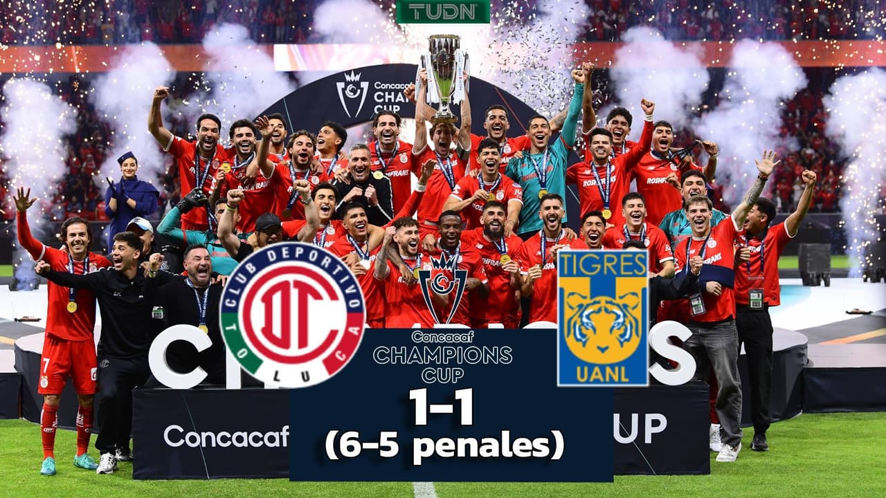 Toluca derrota en penales a Tigres y es campeón de la Concacaf Champions Cup