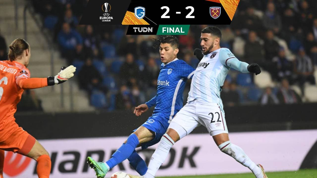  Con Gerardo Arteaga, el Genk empató en casa ante West Ham