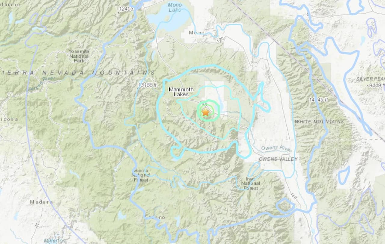 Temblor de magnitud 4.4 sacude la zona de Mammoth Lakes