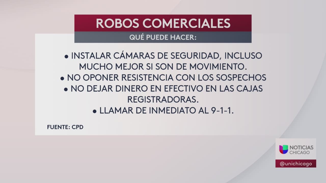 Recomendaciones de la policía ante los intentos de robo