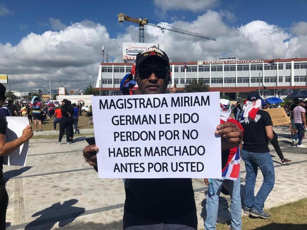 "Magistrada Miriam German le pido perdón por no haber marchado antes por ústed"